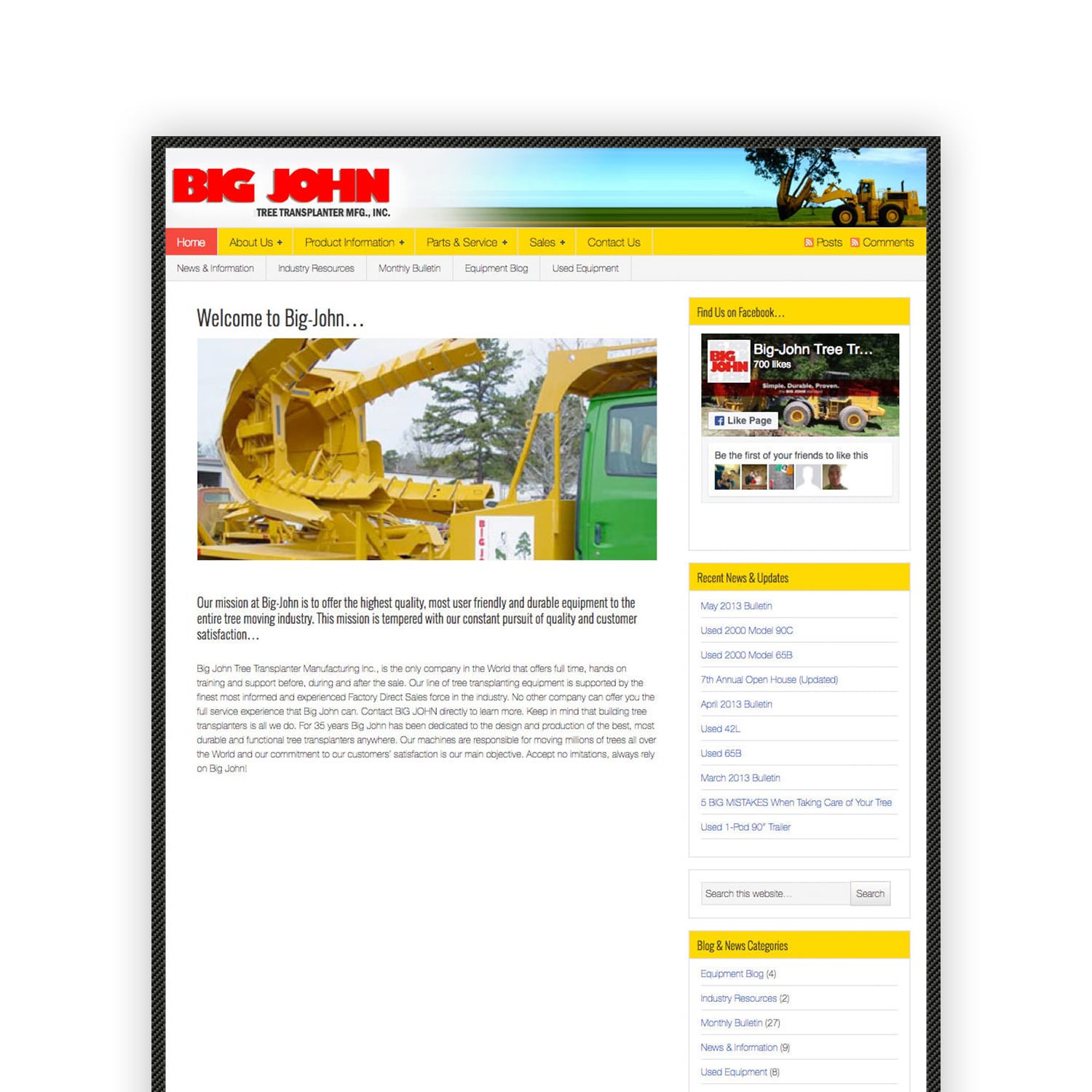 old big-john.com website screenshot
